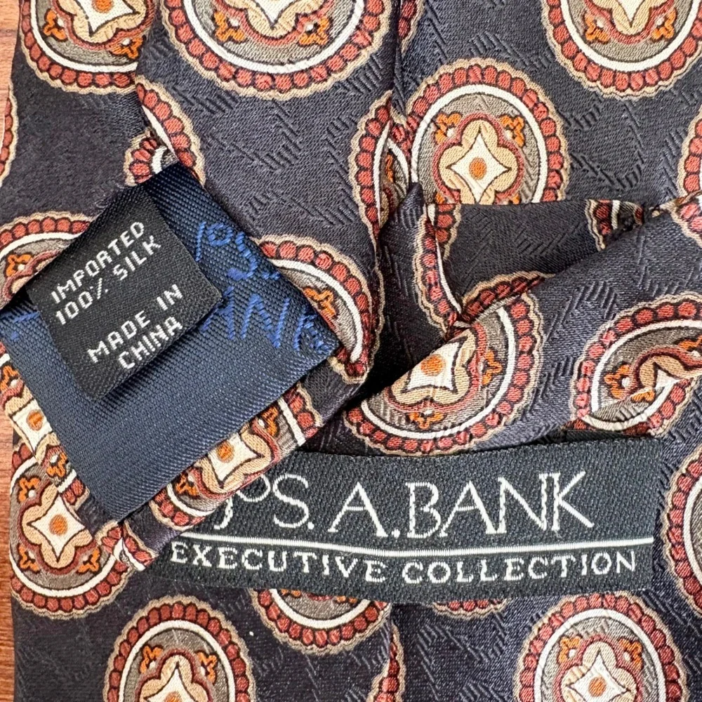 Jos. A. Bank Geometric Medallion Silk Neckties Mens OS Multicolor 3 Pack